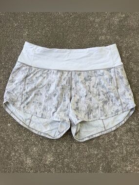Lululemon Speed Up Short 4” Lined Size 4 City Breeze Alpine White Athletic Run